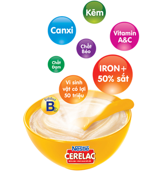 Bột ăn dặm Nestlé CERELAC - Giá trị dinh dưỡng